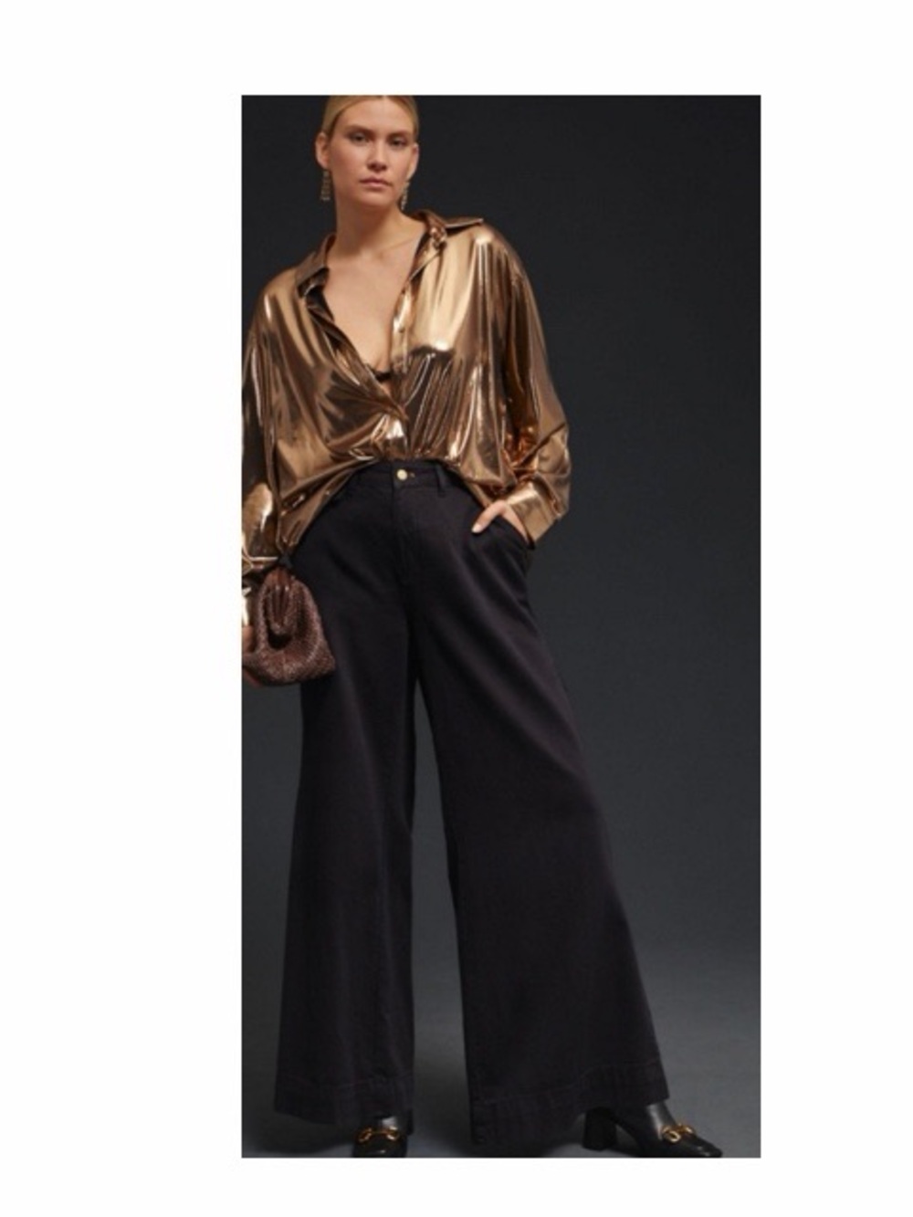 Anthropologie Pilcro High Rise Wide Leg Black Pants - Picture 9 of 9